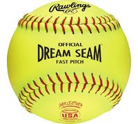 Rawlings | Official NFHS Pro Leather Dream Seam Fastpitch Softballs | USA/ASA NFHS | C12RYLA | 12" | 12 Count