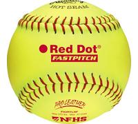 Rawlings | Official NFHS Pro Leather Red Dot Fastpitch Softballs | PX2RYLNF | 12" | 12 Count