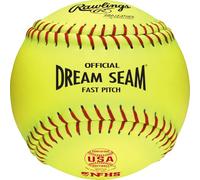 Rawlings | Official Pro Leather Dream Seam Fastpitch Softballs | USA/ASA | WFP12USA | 12" | 12 Count