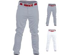Rawlings PRO 150 Series Baseball Pant | Full Length Semi-Relaxed Fit | Adult Sizes | Solid Color Options Grey
