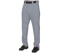 Rawlings PRO 150 Series Game/Practice Baseball Pant, Adult, Piped, Full Length Grey/Black