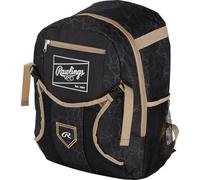 Rawlings | R200G T-Ball/Youth Backpack | Baseball/Softball |Black/Gold