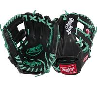 Rawlings | R9 Contour Series Baseball Glove | 11" | Right Hand Throw | Black/Mint