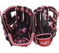 Rawlings | R9 Series Baseball Glove | 11.5" | Right Hand Throw | Black/Pink