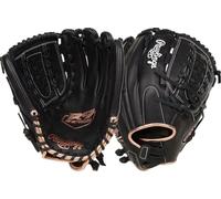 Rawlings | R9 Series Fastpitch Softball Glove | 12.5' | RHT | Double-Lace Basket Web | Black