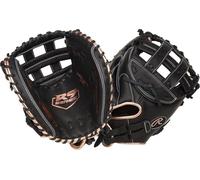 Rawlings | R9 Series Fastpitch Softball Glove | Catchers Mitt | 33' | RHT | Pro H-Web | Black