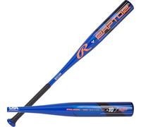 Rawlings | Raptor Baseball Bat | USA | 30-inch | -10 | 1 Pc. Aluminum | Blue/Orange