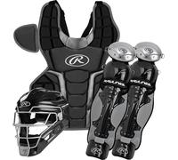 Rawlings | Renegade Series Baseball Catcher's Set | NOCSAE Certified | Intermediate Ages 12-15 | Black/Silver