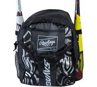 Rawlings | Savage Backpack Equipment Bag | T-Ball/Baseball/Softball | Black