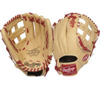 Rawlings Select Pro Lite Boys' Gloves, Bryce Harper - Camel/Scarlet, 12"
