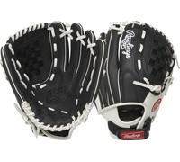 Rawlings Shut Out Series Youth Softball Glove, 11.5 inch, White/Black, Right Hand Throw