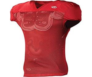 Rawlings Sporting Goods Mens Premium Pro Cut Practice Football Jersey, Scarlet, Large