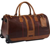 Rawlings | Wheeled Luggage Leather Travel Bag Collection | Carry-On Suitcase/Duffle Options |Telescoping Handle | Multiple Styles & Colors, Brown | Duffle | 10.5" X 19.5" X 11", Standard, Heritage