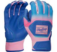Rawlings Workhorse Funburst Baseball Batting Gloves - Royal Blue/Pink, X-Large