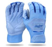 Rawlings | Youth Scarf Baseball Batting Gloves | Columbia Blue/Royal | LRG