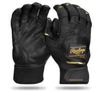 Rawlings | Youth Workhorse Baseball Batting Gloves | Black/Gold | XLRG