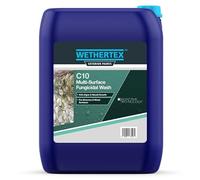 Rawlins Paints Wethertex C10 Multi-Surface Fungicidal Wash - Algae & Mould Remover - High Performance Protection - Fast Acting & Long Lasting Formula - 5L