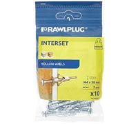 Rawlplug R-S1-SM04038/10 Interset Cavity Fixings & Screws M4 X 40 Card Of 10