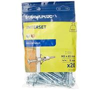 Rawlplug 41 657 Interset Cavity Fixings and Screws (Pack of 20) - M5x65