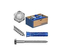 Rawlplug 4ALL-14/100 12 mm Nylon Multi-Purpose Plug and Screw 12x60mm (10 Pieces) (Hex Screws)