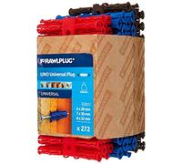 Rawlplug 68-635 Uno Plug Clip (Pack of 272) - Red / Brown / Blue