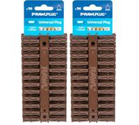 Rawlplug 68560 7 x 30 mm Uno Plug Card - Brown (96 pieces) (Pack of 2)