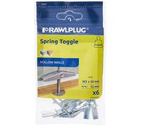 Rawlplug Spring Toggle R-S1-SPO3050/6 M3 x 50 mm Card of 6
