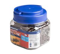 Rawlplug Uno Brown Universal Dowels 7 x 30 mm + 4 x 40 mm - Pot of 200 Dowels + 200 Screws