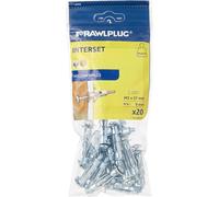 RAWLPLUG Interset Cavity Fixings & Screws M5 x 40 Trade Pack of 20