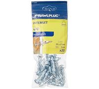Rawlplug R-S1-SM05037/20 Interset Cavity Fixings & Screws M5 X 40 Trade Pack Of 20