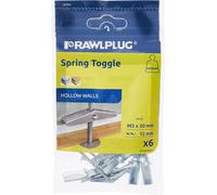 Rawlplug Spring Toggle R-S1-SPO3050/6 M3 x 50 mm Card of 6