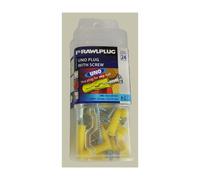 Rawlplug Universal Plug And Screw YELLOW (24 Pack)