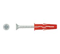 Rawlplug Uno Red Multi-Purpose Screw & Wall Plug (Dia)6mm (L)28mm, Pack Of 50
