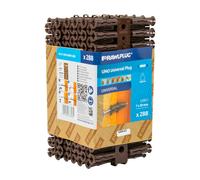 Rawlplug UNO Universal Plug 7mm - Wrap of 288 - Brown