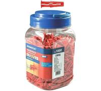 Rawlplug Uno Universal Wall Plugs | Jar of 6 mm RED | Rawl Plugs for Plasterboa