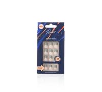 Rawr Beauty Rawr Stick On Nails Nude/blue Gold Tip Square Nude