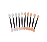 RAWR Disposable Dual-Sided Eye Shadow Sponge Applicator Pack of 20 - Premium Black Eyeshadow Brush for Flawless Makeup Application - Cosmetic Blending Sponge Tool - Dual Tip Makeup Applicator
