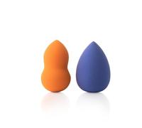 RAWR Duo Makeup Sponge Set of 2, Latex Free Multicolor Beauty Sponge for Foundation and Powder Application, Soft Blending Sponge, Large Flat Design, Makeup Applicator for Flawless Finish