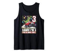 Rawr I’m 3 Dinosaur Monster Truck Birthday Bash Tank Top