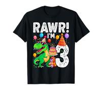 Rawr I'm 3 3rd Birthday T Rex Dinosaur Party for Boys T-Shirt