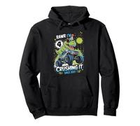 Rawr I'm 4 Crushing It Since 2021 T Rex Dinosaur Birthday Pullover Hoodie