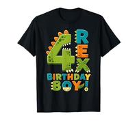 Rawr I'm 4 Four Rex Dinosaur 4th Birthday Boy Party T-Shirt