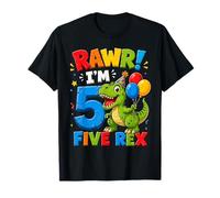 Rawr I'm 5 Five Rex Dinosaur 5th Birthday Boy Party T-Shirt