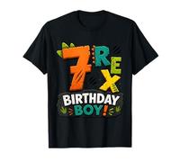 Rawr I'm 7 Seven Rex Dinosaur 7th Birthday Boy Party T-Shirt