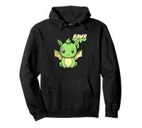 Rawr I'm a Dinosaur Cute Green Dragon Roar Pullover Hoodie