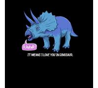 Rawr It Means I Love You In Dinosaur Men's T-Shirt - Black - M - Black