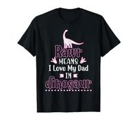 RAWR Means I Love My Daddy in Dinosaur Cute Dino Fathers Day Value Graphic T-Shirt