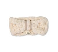 RAWR Microfiber Makeup Headband for Women, Adjustable Bowtie Shower Headband, Spa Headband for Washing Face and Makeup, Super Soft Hair Band Ideal for Facial Treatments - Cream