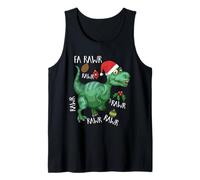 Rawr Singing Carol T-Rex Dinosaur Christmas Kids, Boy, Girl Tank Top
