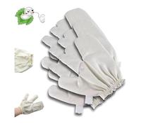 Raws Silk Massage Gloves for Exfoliation & Skin, Self-Care Gloves with Elastic Wristbands, Luxurious Dry Brushing & Body (6pcs)